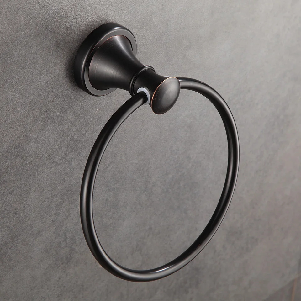Antique Brass Bathroom Accessory Vintage Black Towel Rings Brushed Brass Towel Ring Vintage