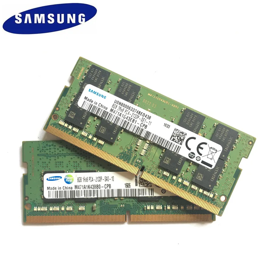 Ноутбук samsung DDR4, 16 ГБ, 8 ГБ, 4 Гб, PC4, 2133 МГц или 2400 МГц, 2400T или 2133P DIMM, память для ноутбука, 4 ГБ, 8 ГБ, оперативная Память DDR4