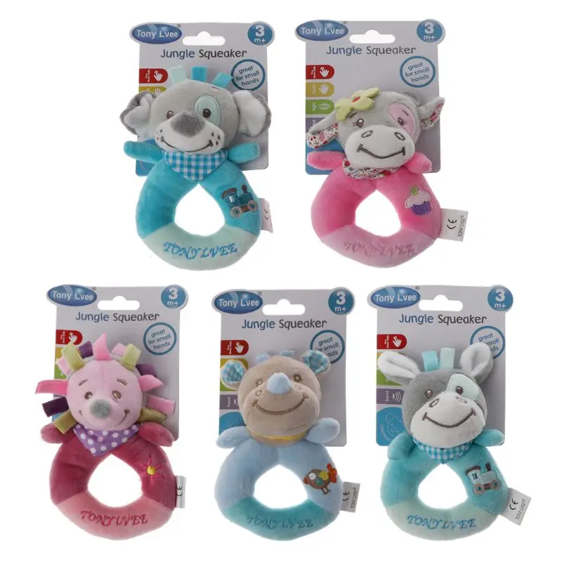 

Baby Rattles Mobiles Cartoon Toys For Baby Animal Hand Bell Cute Dog Rattle 0-12 Months Toy Learning Education Resource JAN-30