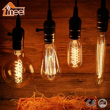 Lámpara Retro E27 Vintage de filamento Edison, 220V, Bombilla incandescente, lámpara de tungsteno antigua, blanco cálido