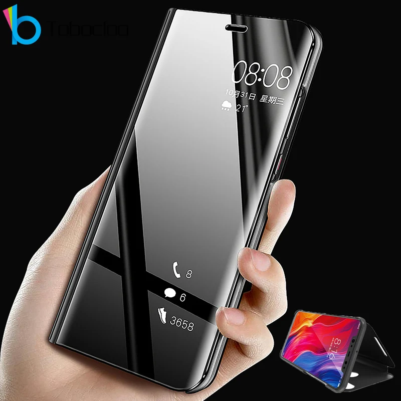 

Mirror Flip Smart Case Cover For XiaoMi RedMi Note 7 Pro Note7 Pro Mi 9 SE Mix3 Mi9 MI9SE Mi Mix 3 View Leather Cases Stand Case