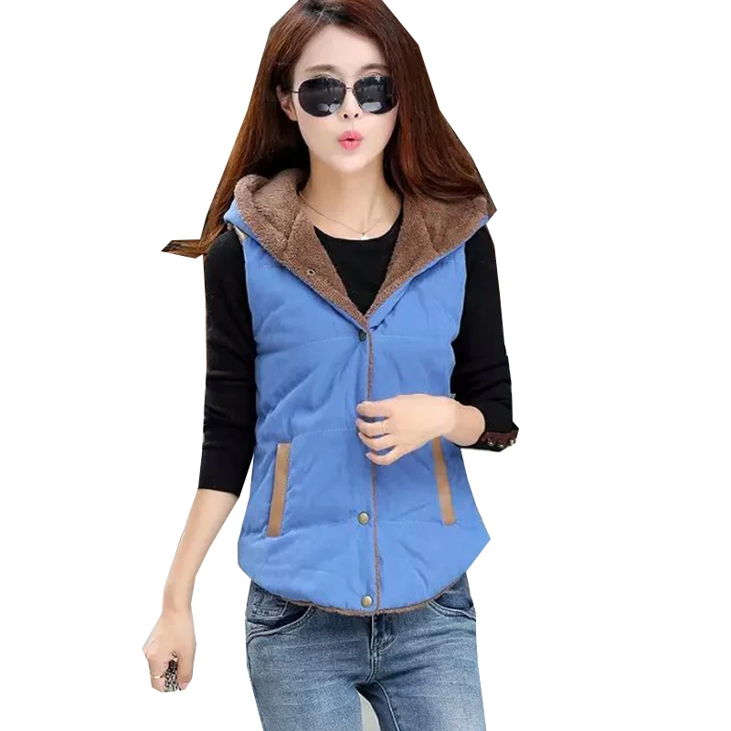 2018 Women's Autumn Winter Fleece Vest Coats Female Slim Fit Hooded Vest Jackets Sleeveless Waistcoat M-3XL 2018 Women's Autumn Winter Fleece Vest Coats Female Slim Fit Hooded Vest Jackets Sleeveless Waistcoat M-3XL