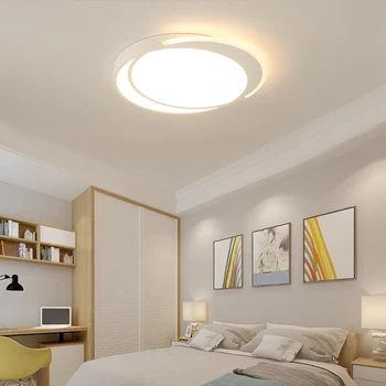 

Round modern led ceiling chandelier for living room bedroom dining room study acrylic + iron led chandelier lamp fixtures