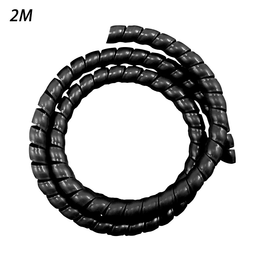 Спиральный кабель протектор 8 мм анти-разрыв провода трубки линии кабель спираль обмотка крышка Органайзер защита#0213 - Цвет: Черный