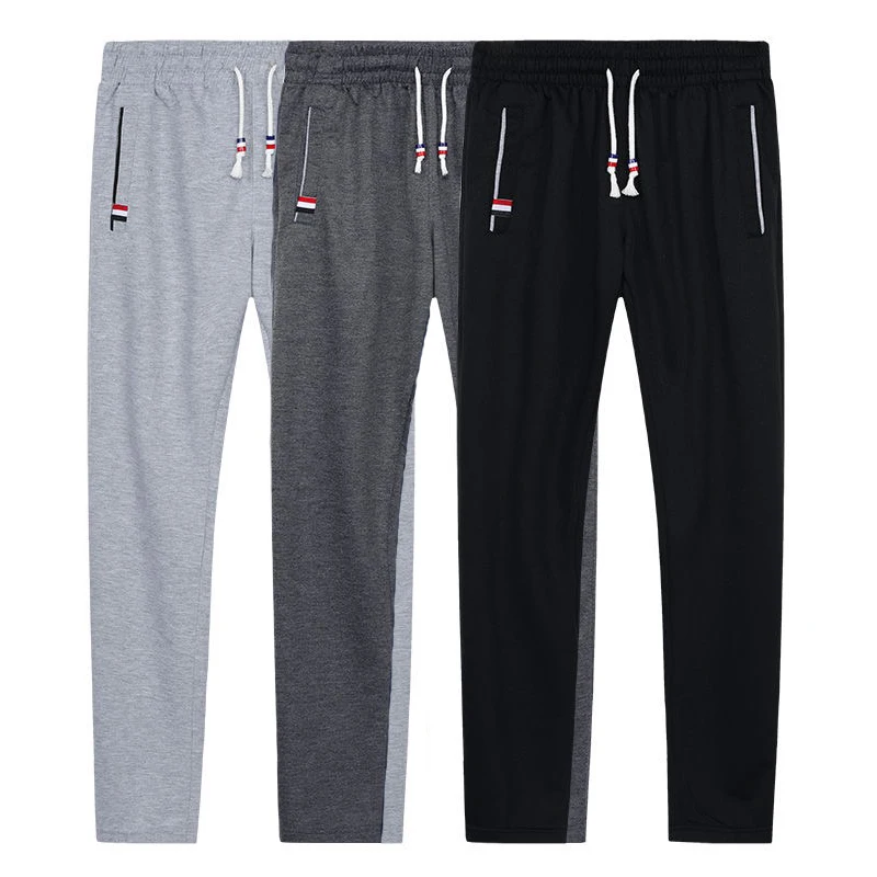 

NIGRITY Spring Summer Mens Pants Fashion Skinny Sweatpants Mens Joggers Striped Slim Fitted Pants Gyms Clothing Plus Size 6XL