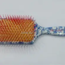 Синяя и белая фарфоровая Массажная щетка для волос, щетка-весло, GIC-HB556