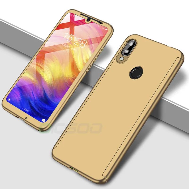 Роскошный 360 чехол OICGOO для Xiaomi Redmi Note 7 Pro, чехол для Xiaomi Redmi 7 Note 7 Pro, чехол для телефона - Цвет: Золотой