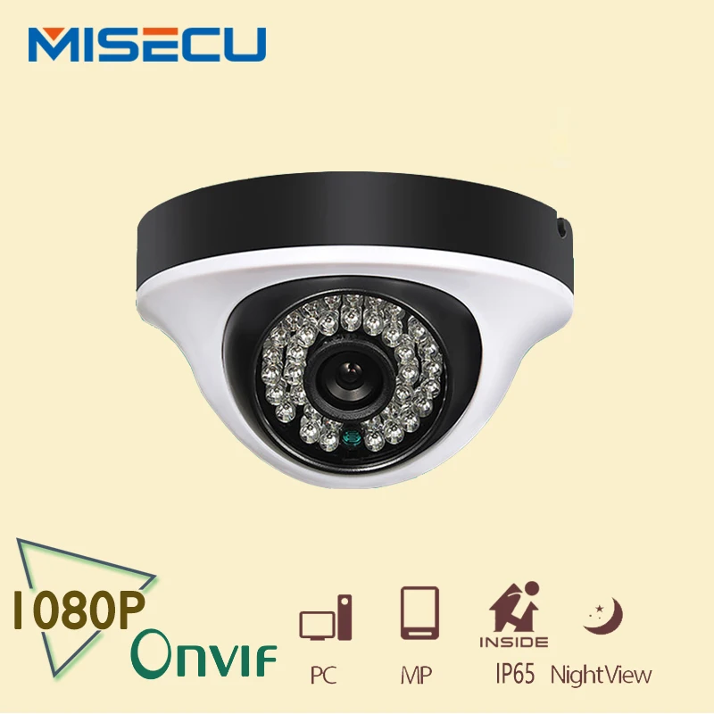  MISECU HD 2.0MP Onvif P2P 1080P dome IP Camera indoor 360degree 1/2.7'' sensor ABS 36pc IR Cut Night Vision cctv Camera XMEye 