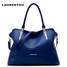 LAORENTOU Cowhide Leather Shoulder Bag Ladies Leather Luxury Handbags Women Bags Designer Ladies Shoulder Bag Casual Tote N5