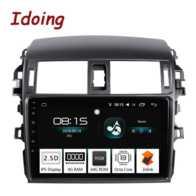 Flash Deal Idoing 10.2"4G+64G 2.5D IPS 8 Core Car Android8.0 Radio Player Fit Hyundai Tucson/ ix35 2018 Built-in GPS Navigation and GLONASS 1