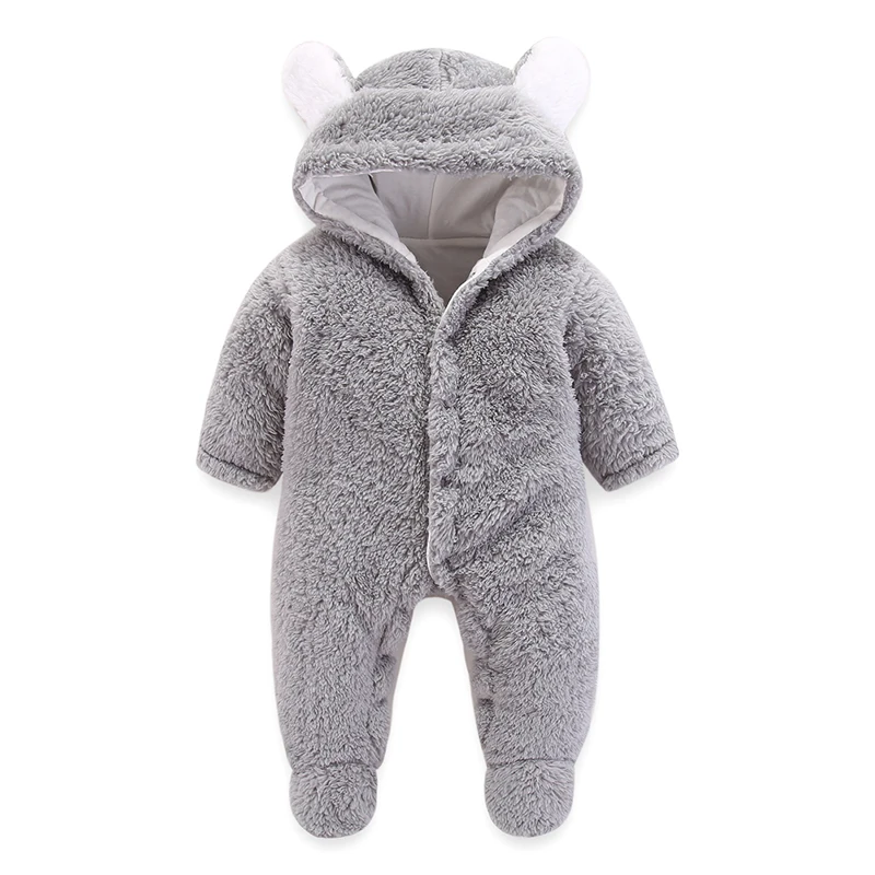 newborn baby girls clothes Bodysuit Baby rompers Hooded pajamas warm winter animal costumes Baby Hooded rompers