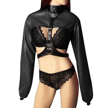 

Leather Bondage Body Harness Bra Fetish Lingerie Punk Goth Black Strap Plus Size Festival Rave Clothin Garter Underwear