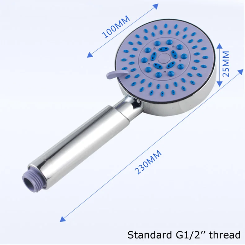 HPB круглая форма 5 функций Мощный Ручной душевой опрыскиватель высокого давления водосберегающая душевая головка хромированная отделка IN0001