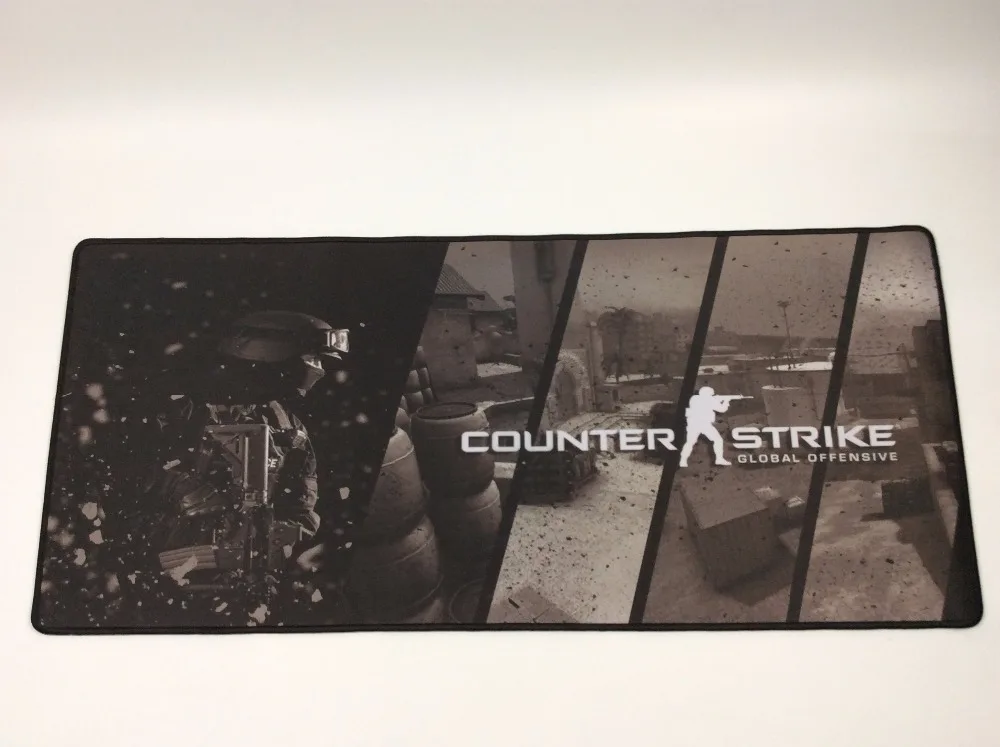  Congsipad black cs go game large mouse pad high quality anti-slip precision locking laptop keyboard
