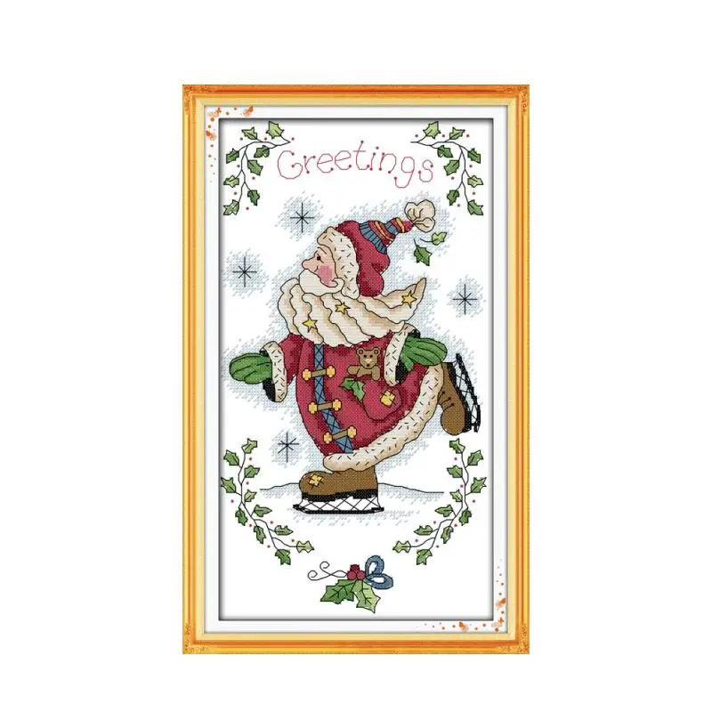 Набор для вышивки крестом Joy Sunday Christmas DMC 11CT 14CT водорастворимый холст с принтом