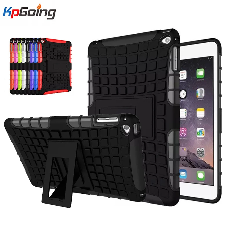 

For Ipad Mini 4 Case Shockproof Stand Fundas Para Patchwork TPU+PC Back Case for Apple IPad Mini 4 Case Cover with Kickstand