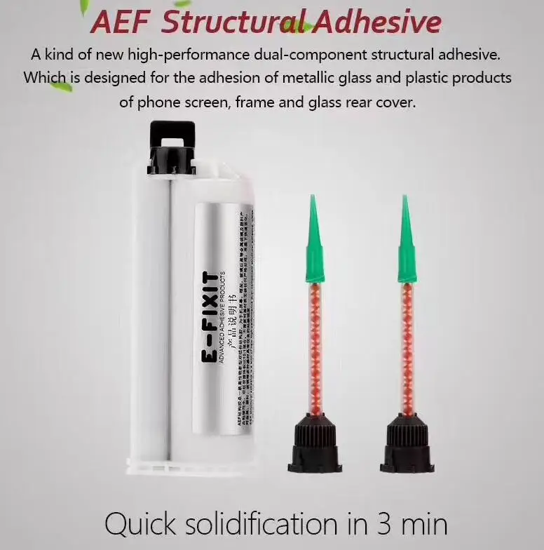 

AEF Structural Adhesive For Iphone 8/8P/X/XS/XS Max Back Glass Lens&LCD Frame Bezel(Need Glue Gun CPR190505E01)