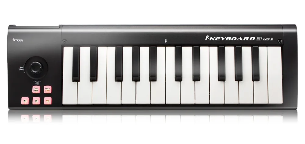 Клавиатура iCON iKeyboard 3 mini 25 note чувствительная к скорости клавиши в пианино USB MIDI