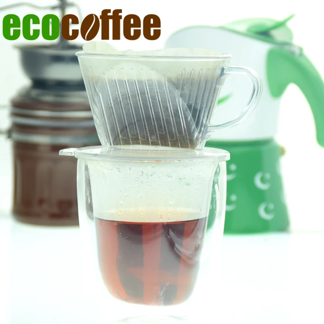Cheap Ecocoffee Plastic Coffee Filter Dripper Reusable Filters Barista Coffee Maker DIY Household Percolator with 40Pcs Paper Filters Cheap Ecocoffee Plastic Coffee Filter Dripper Reusable Filters Barista Coffee Maker DIY Household Percolator with 40Pcs Paper Filters