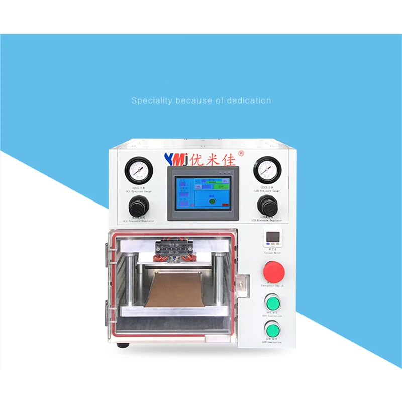  YMJ Vacuum OCA Laminating Machine Double Pressure Regulating Valve Portable Laminator for Samsung i