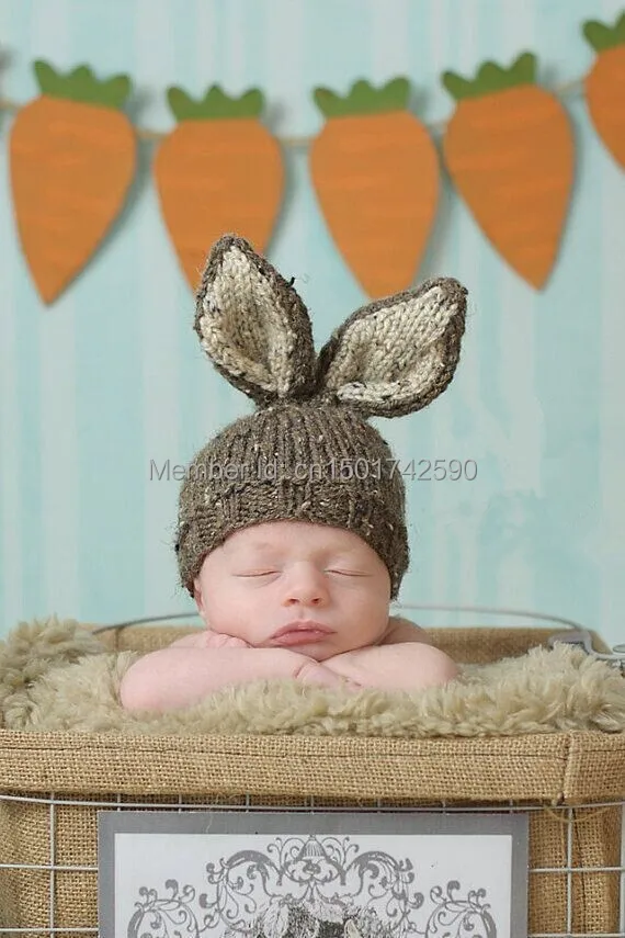 

5* New Crochet 2 Color Baby Kids Wool Weaving Hat cap newborn photograph prop headware