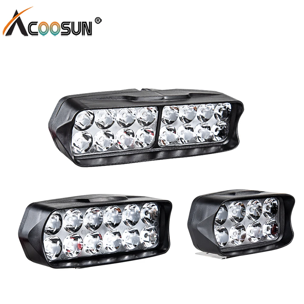 

AcooSun Motorcycle Headlight Bulbs 8 12 16 Leds Motorcycle Accessories working DC 9-85V 5700k 7000k Motorcycle lamp for SUV Boat