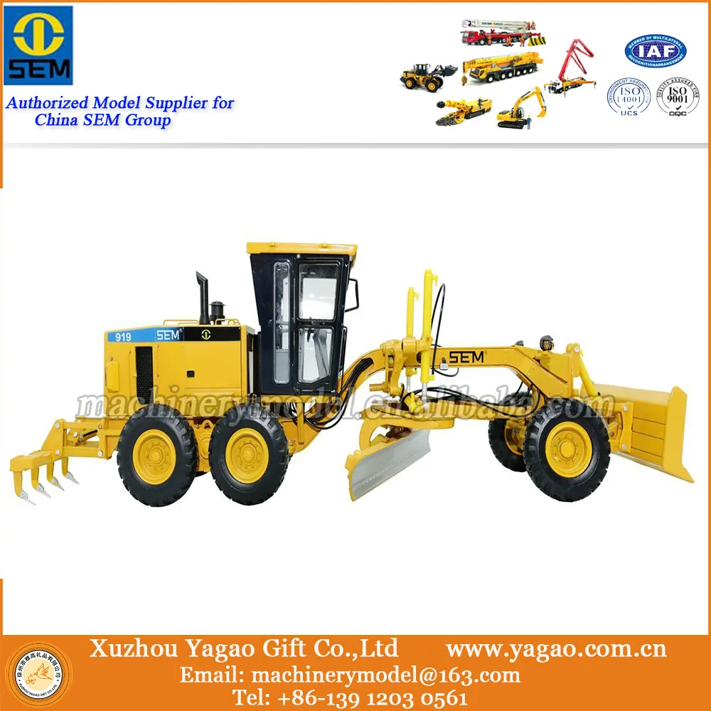 1 35 Scale Model Diecast Construction Model SEM919 Grader Model Zinc Alloy Replica