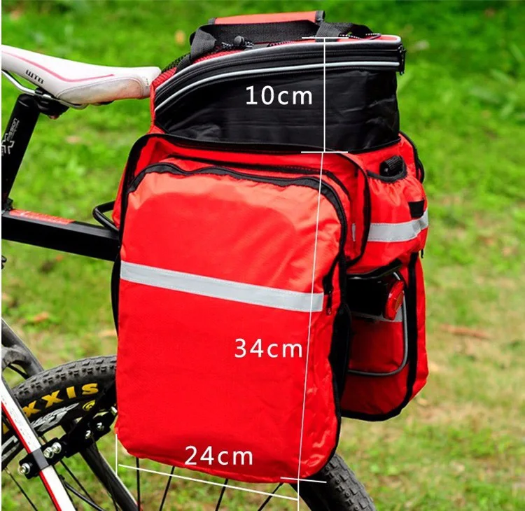 Flash Deal 2018 Waterproof Mountain Road Bicycle Bike Bag Cycling Double Side Rear Rack Tail Seat Trunk Bag Pannier seat bag for bike 2