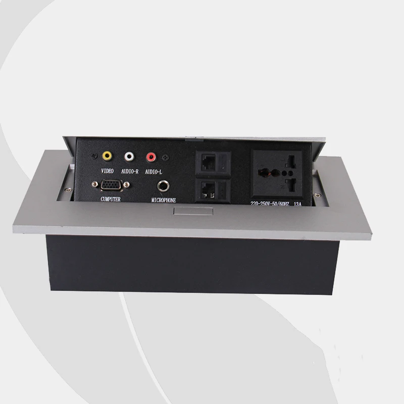 

Multifunctional Alloy Tabletop Socket ,Conference Table Multimedia Panel 220~250V 50/60Hz