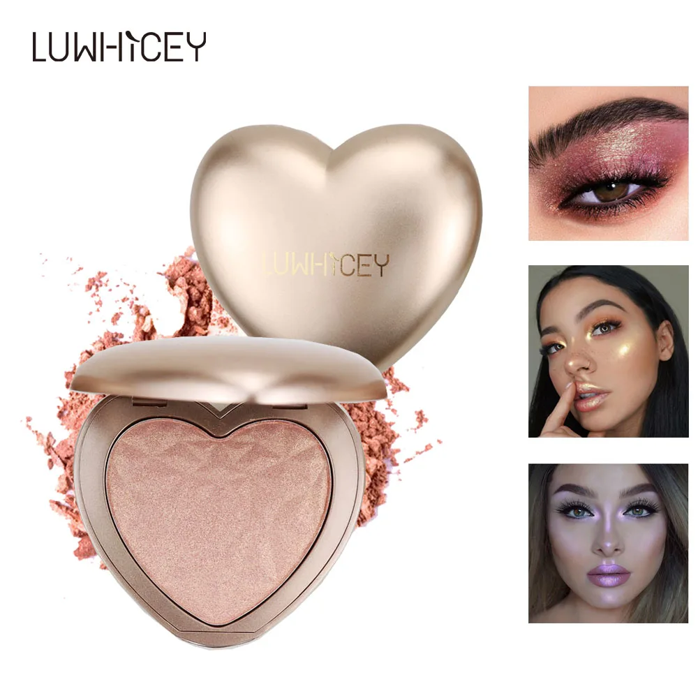 LUWHICEY светящийся набор Хайлайтер для макияжа мерцающий корпус лица сердце
