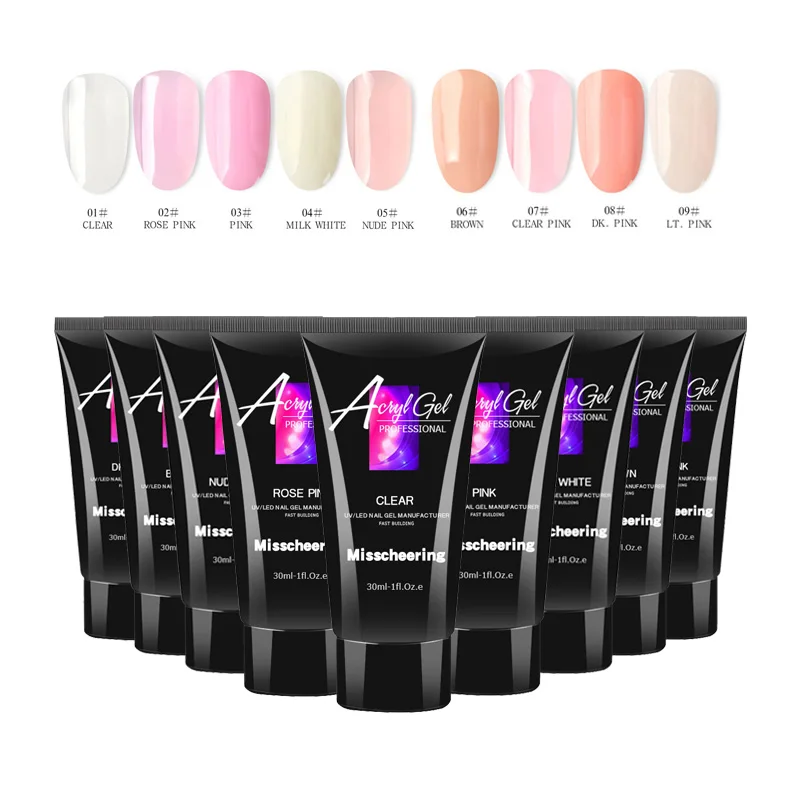 

Nail Poly Gel Finger Extension 9color gel poly Quick Building Nail Art Tips Extend Camouflage UV Builder Gel