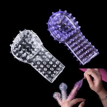 2 PCS Sex Finger Sleeve Vibrator Clitoral Stimulator Flirting Vagina Dildo Female Masturbation Sex Toys Erotic Toys For Adult 2