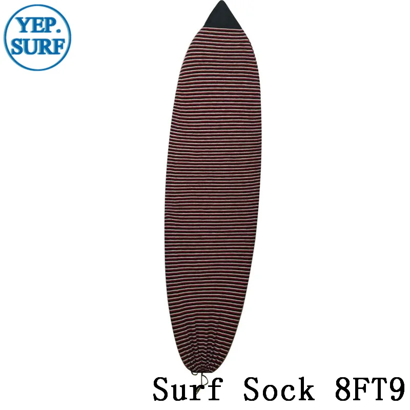 

Surf sock Surfing Stretch Terry Sock Cover 8ft9 Red,White with Black color Sock