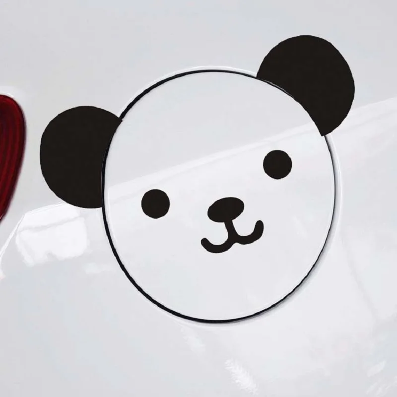 Мультфильм панда Прохладный уход за кожей лица винил наклейки для автомобиля Мода светоотражающий автомобильный Стайлинг наклейка