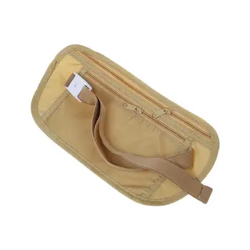 

Money Travel Waist Belt Zipped Passport Wallet Pouch Bum Bag Security-Khaki