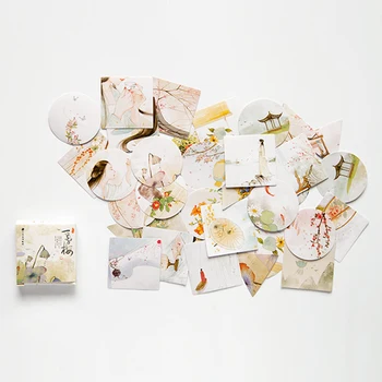 

40pcs/pack cute plum flower Mini Decorative Kawaii Cute Stickers Scrapbooking Flakes Bullet Journal Stationary Deco