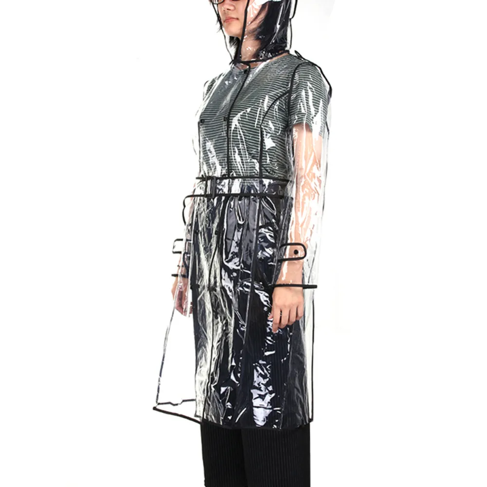 

Transparent Raincoat With Belt Long Raincoat for Women Waterproof Jacket Windbreaker Rain Poncho Outdoors Raincoat