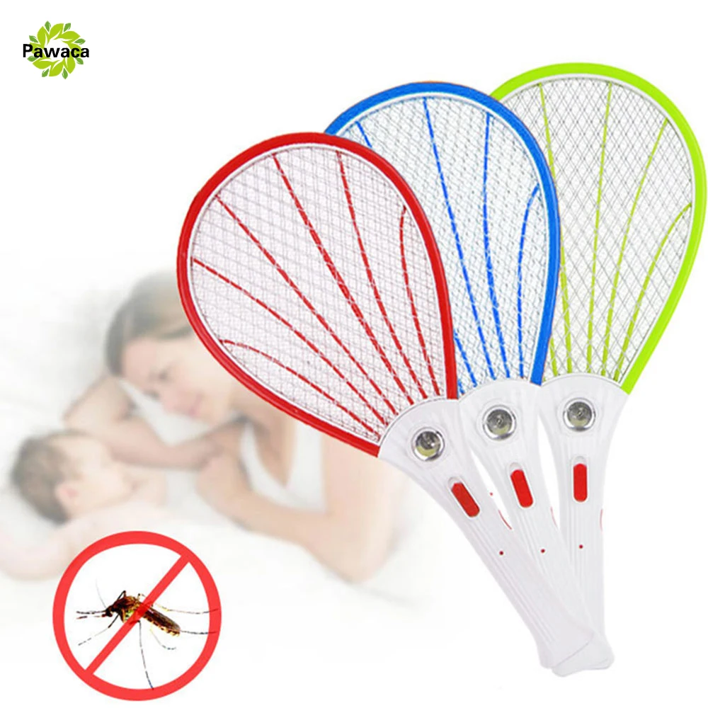 

New Rechargeable Mosquito Fly Killer and Bug Zapper Racket 3 Layers Safety Mesh Super Bright LED Light with Built in Battery