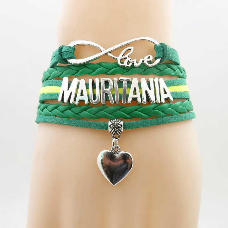 Футбольная Подвеска для браслета infinity love mauritia в форме сердца с национальным