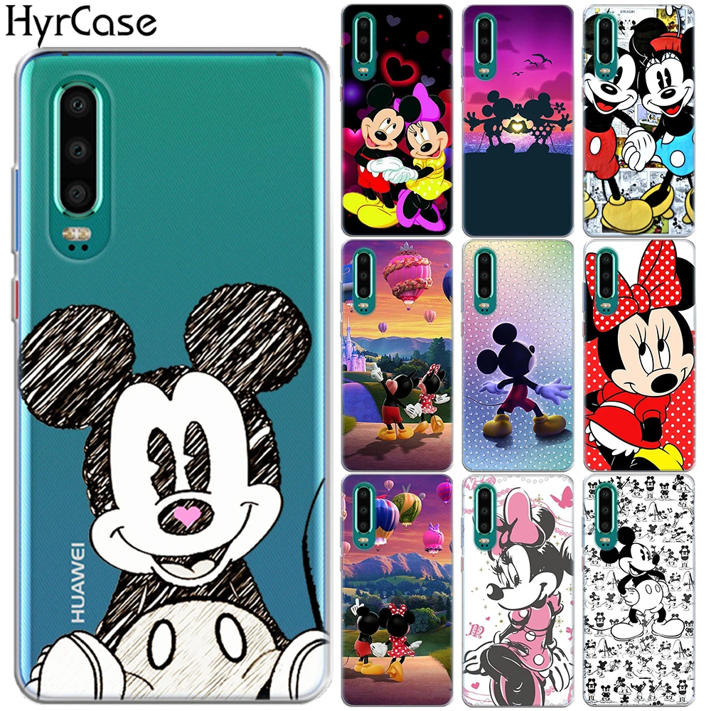 

Mickey Minnie Soft TPU Case For Capa Huawei P30 Lite P30 Pro P30 Transparent Etui Cute Cartoon Silicon Cover
