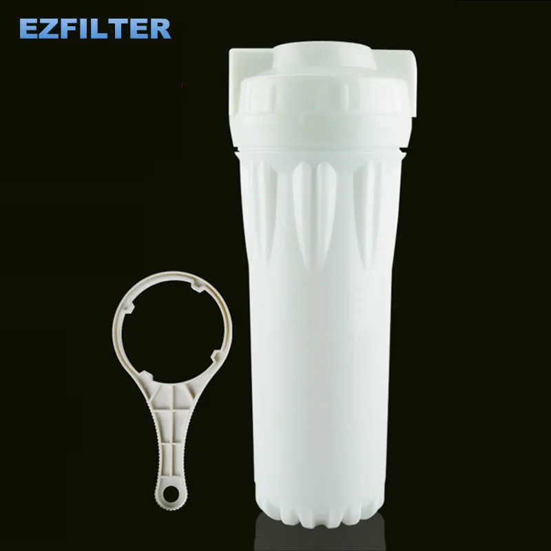 

High Pressure RO Filter Bottle Standard 10-inch White Water Filter Housing 1/2" Port Size + RO Wrench