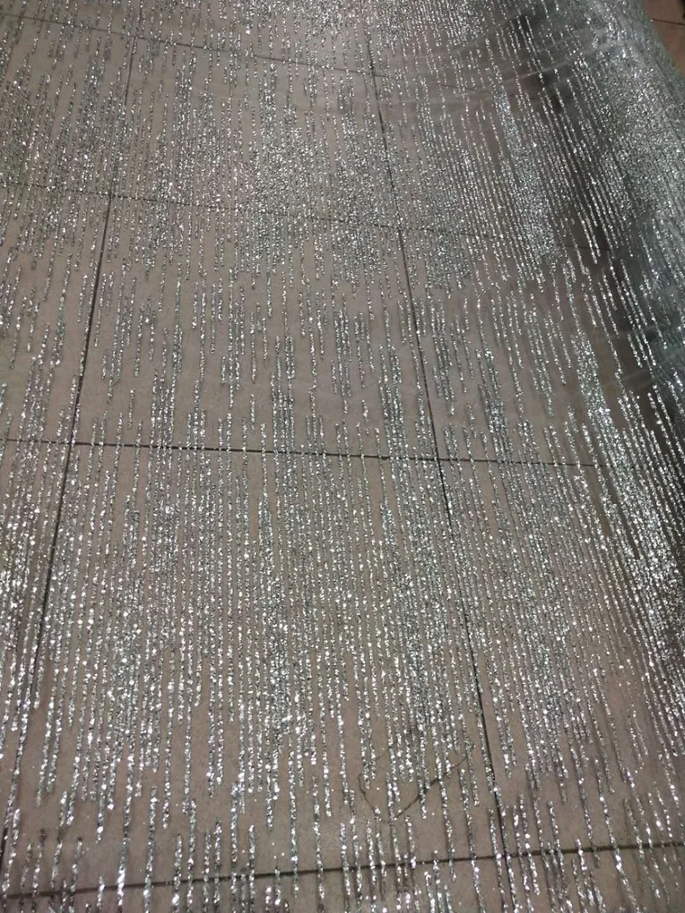

New design french lace with shiny sequins fabric for lady dress