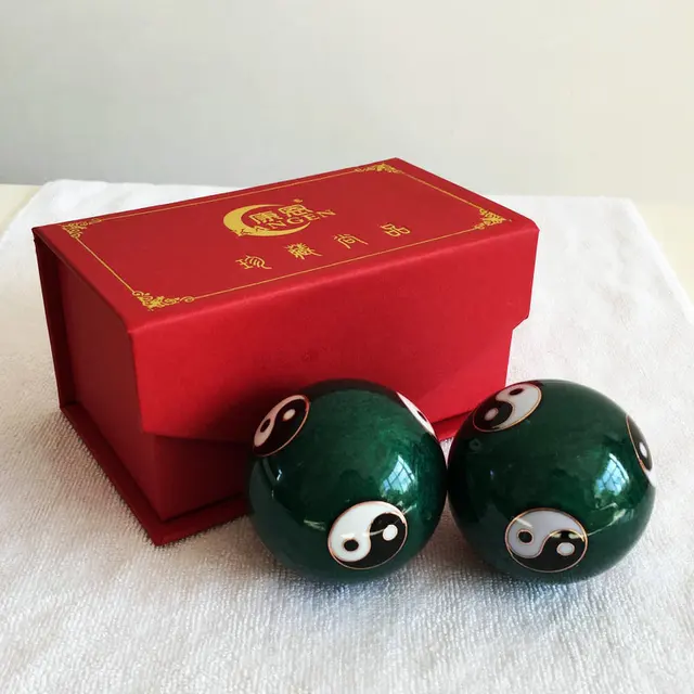 Baoding iron ball 50MM Fitness ball handball White Plum flower
