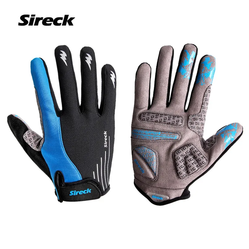 Sireck Cycling Gloves Full Finger Silica GEL Padded Shockproof Mountain