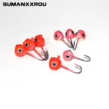 10 шт./партия, 3D рыбий глаз, крючки для головы, свинцовый джиг, 1 г, Колючая Мягкая приманка, Крючки рыболовные свинцовые головки, YG24