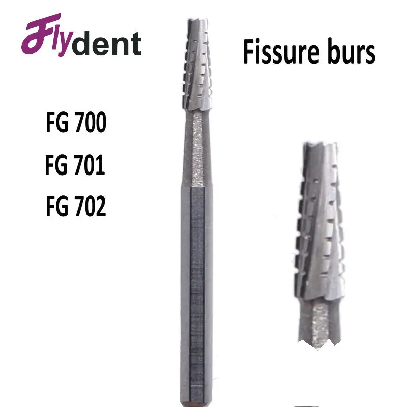 

10 Pcs free shipment dental fissure burs high speed dental product Dental Lab Carbide Burs FG700 FG701 FG702