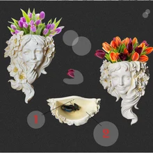 Западная богиня смолы настенные вазы Ремесла цветочные горшки кашпо украшение дома мышление Фея свадебный подарок сад плантатор орнамент