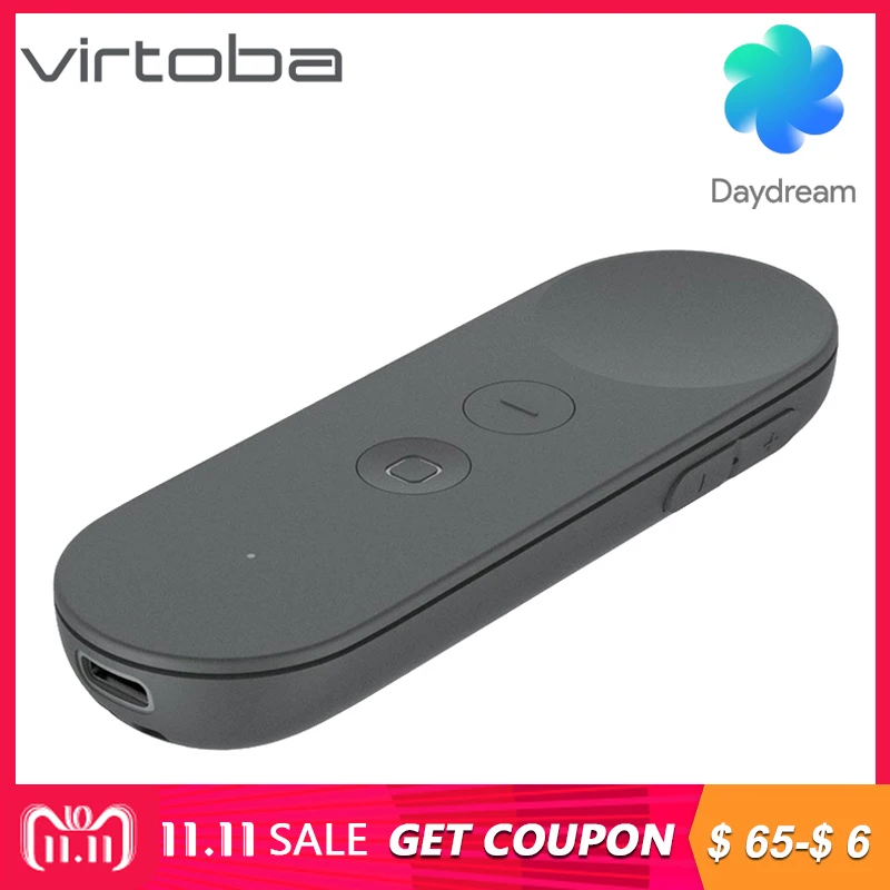 

Virtoba A1 Daydream Controller 9-Axis Gyroscope Bluetooth 4.2 Gamepad Compatible with Universal VR Headset VR Remote Controller