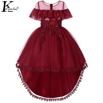 

2019 Kids Dresses For Girls Lace Christmas Dress Flower Girls Wedding Dress Birthday Party Costume For Toddler Princess Dresses