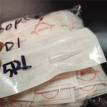 100 шт 5RL индивидуальная упаковка Перманентный макияж иглы колпачки 5 мм Диаметр 2,5 длина иглы тату для бровей